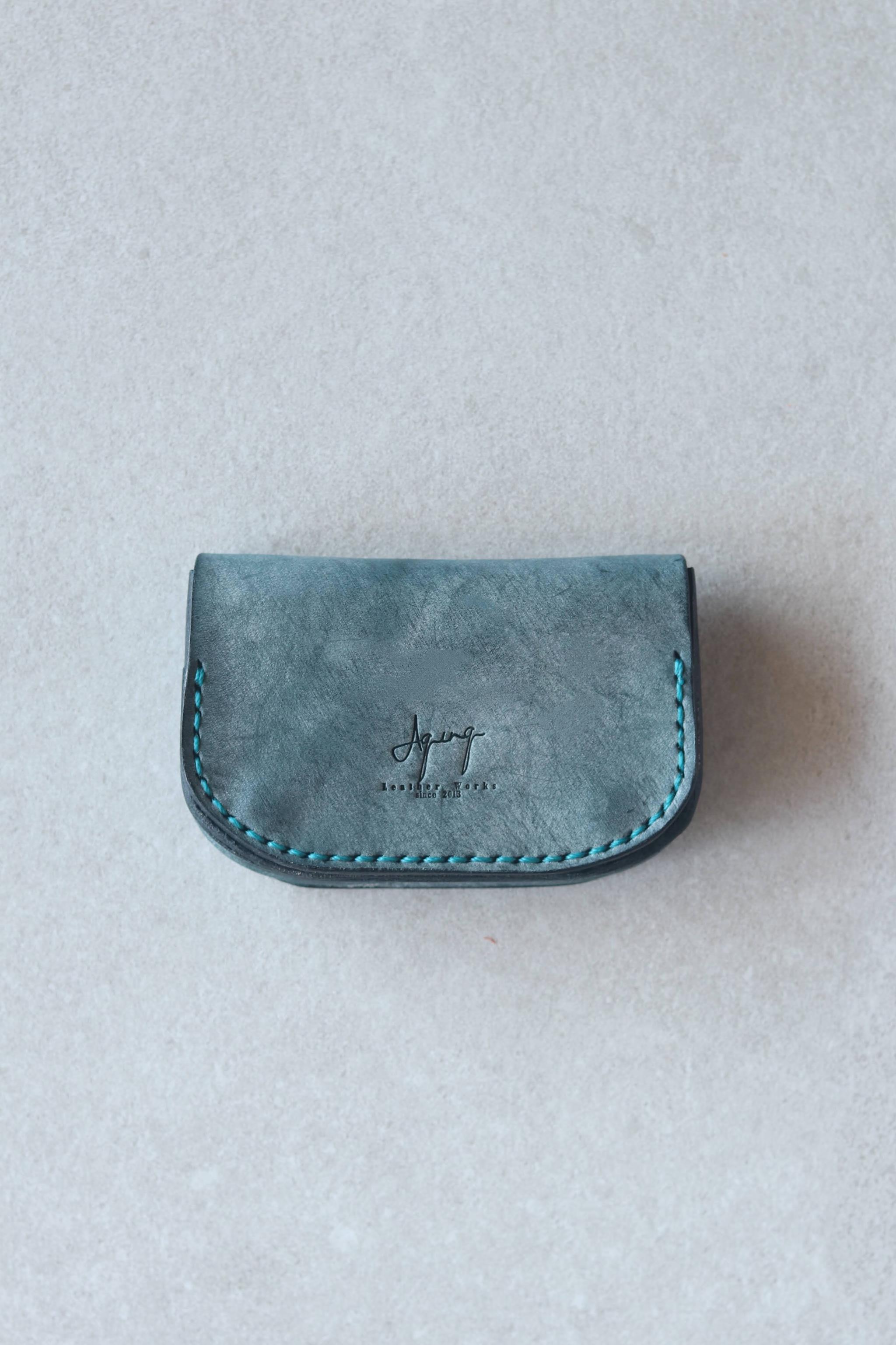 『 Flap 』名刺入れ　ブルー　カードケース